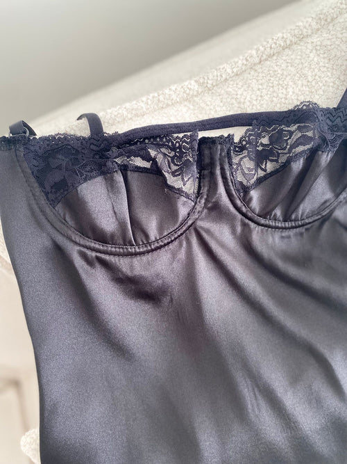 Anna Babydoll Saten Elbise