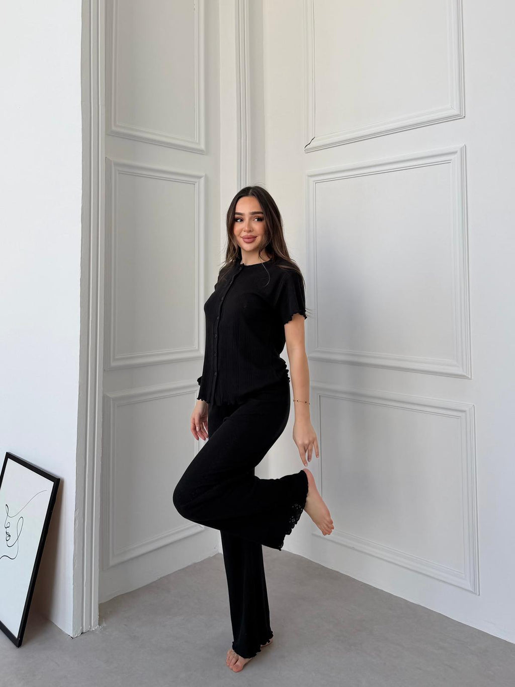 Slim Fit Kısa Kollu Pinterest Takım