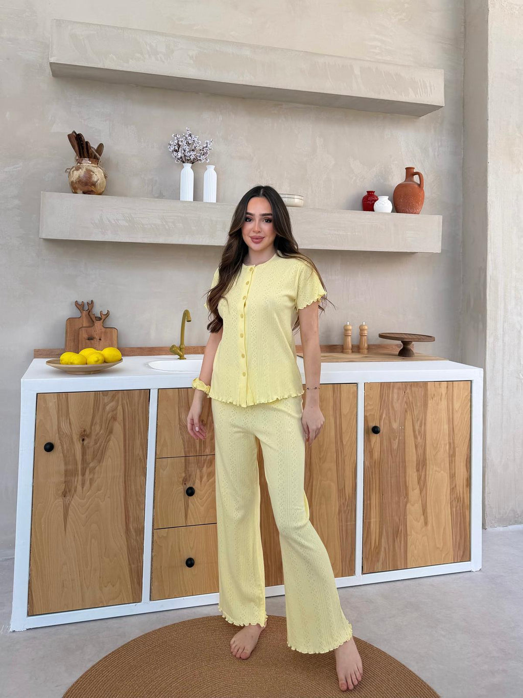 Slim Fit Kısa Kollu Pinterest Takım